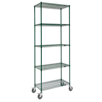 Wire Shelf Cart, Epoxy Finish, 36" x 92" x 24", 800 lbs. Capacity Pryde Industrial Inc.