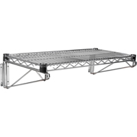 Wall Mount Wire Shelving Kit, Single Bracket, 200 lbs. Capacity, 14" D Pryde Industrial Inc.