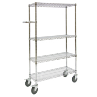 Push Cart, Chrome Plated, 30" x 60" x 14", 800 lbs. Capacity Pryde Industrial Inc.