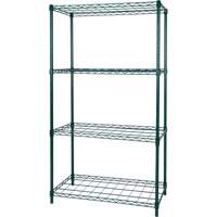 Dry Rack Shelving, 4 Tiers, 36" W x 63" H x 18" D Pryde Industrial Inc.