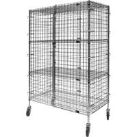 Security Cart, Chrome Plated, 48" x 69" x 24", 500 lbs. Capacity Pryde Industrial Inc.