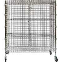 Security Cart, Chrome Plated, 60" x 69" x 24", 500 lbs. Capacity Pryde Industrial Inc.