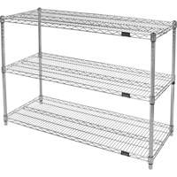Heavy-Duty Chromate Wire Shelving, 3 Tiers, 30" W x 33" H x 18" D Pryde Industrial Inc.