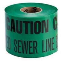 "Buried Sewer Line" Identoline&reg; Underground Warning Tape, 6" W x 1000' L, Black on Green Pryde Industrial Inc.