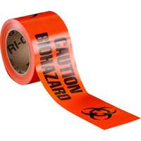 Ruban pour barricade, Anglais, 3" la x 200' lo, 3 mils, Noir/orange Pryde Industrial Inc.