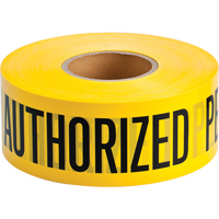 Rubans pour barricades, Anglais, 3" la x 1000' lo, 2 mils, Noir sur jaune Pryde Industrial Inc.