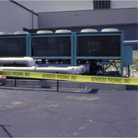 Rubans pour barricades, Anglais, 3" la x 1000' lo, 2 mils, Noir sur jaune Pryde Industrial Inc.
