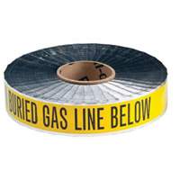 "Gas Line" Identoline&reg; Underground Warning Tape, 2" W x 1000' L, Black on Yellow Pryde Industrial Inc.