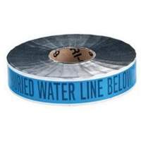 "Water Line" Identoline&reg; Underground Warning Tape, 2" W x 1000' L, Black on Blue Pryde Industrial Inc.