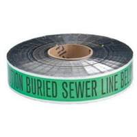 "Sewer Line" Identoline&reg; Underground Warning Tape, 2" W x 1000' L, Black on Green Pryde Industrial Inc.