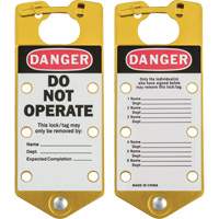 Labeled Lockout Hasps, Yellow Pryde Industrial Inc.