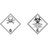 &eacute;tiquettes d'exp&eacute;dition TMD, Classe 6,1, Substances toxiques, Vinyle Pryde Industrial Inc.
