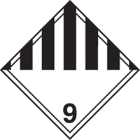 TDG Shipping Labels, Class 9, Miscellaneous Dangerous Goods, Vinyl Pryde Industrial Inc.