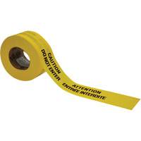 Barricade Tape, Bilingual, 3" W x 1000' L, 3.5 mils, Black on Yellow Pryde Industrial Inc.