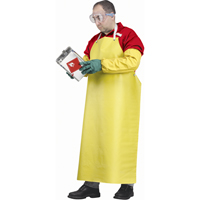 Flame Resistant Aprons, Neoprene/Polyester, 48" L x 35" W, Yellow Pryde Industrial Inc.
