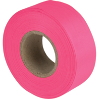 Flagging Tape, 1.1875" W x 150' L, Fluorescent Pink Pryde Industrial Inc.