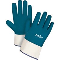 Heavyweight Safety Cuff Gloves, 11/2X-Large, Nitrile Coating, Cotton Shell Pryde Industrial Inc.