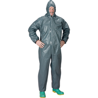 2.0 Mil CRFR Hooded Coveralls, Small, Grey, FR Treated Fabric Pryde Industrial Inc.