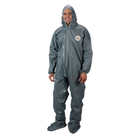 2.0 Mil CRFR Hooded Coveralls, Small, Grey, FR Treated Fabric Pryde Industrial Inc.
