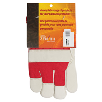 Gants d'ajusteur rouge & blanc doubl&eacute;s pour l'hiver de premi&egrave;re qualit&eacute;, Grand, Paume en Cuir fleur de vache, Doublure en Boa Pryde Industrial Inc.