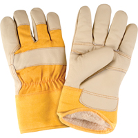 Gants d'ajusteur doubl&eacute;s pour l'hiver d'usage standard, Grand, Paume en Cuir fleur de meuble, Doublure en Boa Pryde Industrial Inc.