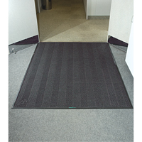 WaterHog&reg; Max Herringbone Classic Mat, Wiper/Scraper, 4' x 6' x 3/8", Grey Ash Pryde Industrial Inc.