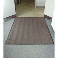 WaterHog&reg; Max Herringbone Classic Mat, Wiper/Scraper, 3' x 5' x 3/8", Chestnut Brown Pryde Industrial Inc.