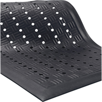 Cushion Station Max Mat, Slotted, 2' x 3-1/5' x 9/16", Black, Nitrile Pryde Industrial Inc.