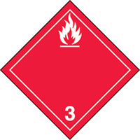 TDG Shipping Labels, Class 3, Flammable Liquids, Vinyl Pryde Industrial Inc.