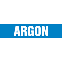 Marqueur de tuyau "Argon", Autocollant, 4" h x 24" la, Blanc/bleu Pryde Industrial Inc.