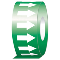 &eacute;tiquette de tuyauterie, 108', Blanc/vert Pryde Industrial Inc.