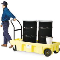 Chariots Poly-Spillcart, 66,5" lo x 29" la x 43,9" h, Cap. de d&eacute;versement 57 gal. US Pryde Industrial Inc.