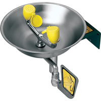 Eye/Face Wash Station, Wall-Mount Installation, Stainless Steel Bowl Pryde Industrial Inc.