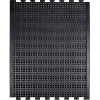 Tapis antifatigue en d&ocirc;me, &agrave; bulles, 3' x 4' x 1/2", Noir, Caoutchouc Pryde Industrial Inc.