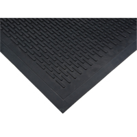 Tapis &agrave; profil bas, Caoutchouc, Grattoir Type, Motif Plein, 3' x 5', Noir Pryde Industrial Inc.
