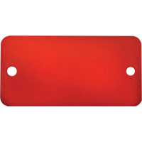 Blank Tags, Aluminum, 3" W x 1" H Pryde Industrial Inc.