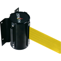 Wall Mount Barrier, Steel, Screw Mount, 12', Yellow Tape Pryde Industrial Inc.