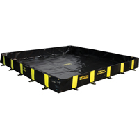 Bermes Rigid-Lock QuickBerm, Capacit&eacute; 475 gal. US, 8' la x 8' lo x 12" h, Paroi &agrave; piquets Pryde Industrial Inc.