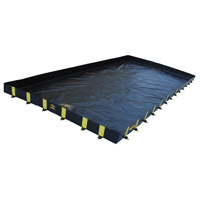 Rigid-Lock QuickBerm&reg;, 1795 gal. Capacity, 12' W x 20' L x 12" H, Stake Wall Pryde Industrial Inc.