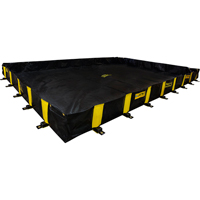 Rigid-Lock QuickBerm&reg;, 2390 US gal. Capacity, 16' W x 20' L x 12" H, Stake Wall Pryde Industrial Inc.