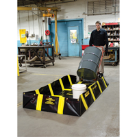 QuickBerm&reg; Containment Berm with Inside Wall Supports, 235 US gal. Capacity, 4' W x 8' L x 12" H, Snap-Up Bracket Pryde Industrial Inc.