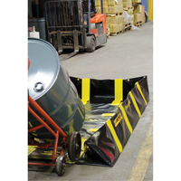 QuickBerm&reg; Containment Berm with Inside Wall Supports, 235 US gal. Capacity, 4' W x 8' L x 12" H, Snap-Up Bracket Pryde Industrial Inc.