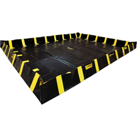 QuickBerm&reg; Containment Berm with Inside Wall Supports, 2990 US gal. Capacity, 20' W x 20' L x 12" H, Snap-Up Bracket Pryde Industrial Inc.