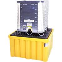 Palette antid&eacute;versement avec drain Ultra-IBC Spill Pallet , Capacit&eacute; de d&eacute;versement 400 gal. US, 58,75" x 58,75" x 33" Pryde Industrial Inc.
