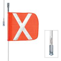 Safety Whip&reg; Heavy-Duty Whips, Threaded Mount, 3' High, Orange Pryde Industrial Inc.