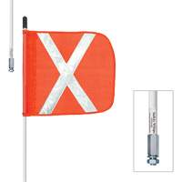 Safety Whip&reg; Heavy-Duty Whips, Threaded Mount, 5' High, Orange Pryde Industrial Inc.