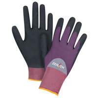 Gants enduits de premi&egrave;re qualit&eacute; ZX-2, 7/Petit, R&ecirc;vetement Nitrile/Mousse de nitrile, Calibre 18, Enveloppe en Nylon Pryde Industrial Inc.