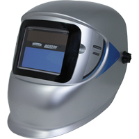 WH40 Variable ADF Welding Helmet, 3.77" L x 1.65" W View Area, 9 - 13 Shade Range, Silver Pryde Industrial Inc.