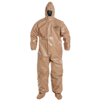 Tychem&reg; 5000 Protective Hooded Coveralls, Small, Brown Pryde Industrial Inc.