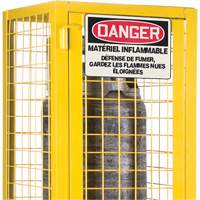 Armoire de s&eacute;curit&eacute; pour cylindres de gaz conforme aux normes de la CSA, nbre de bouteilles: 2, 17" , 17" , 69" , Jaune Pryde Industrial Inc.